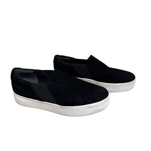 Vince Women's Black Warren Suede Slip On Platform Sneaker Size‎ 11 0400010684847